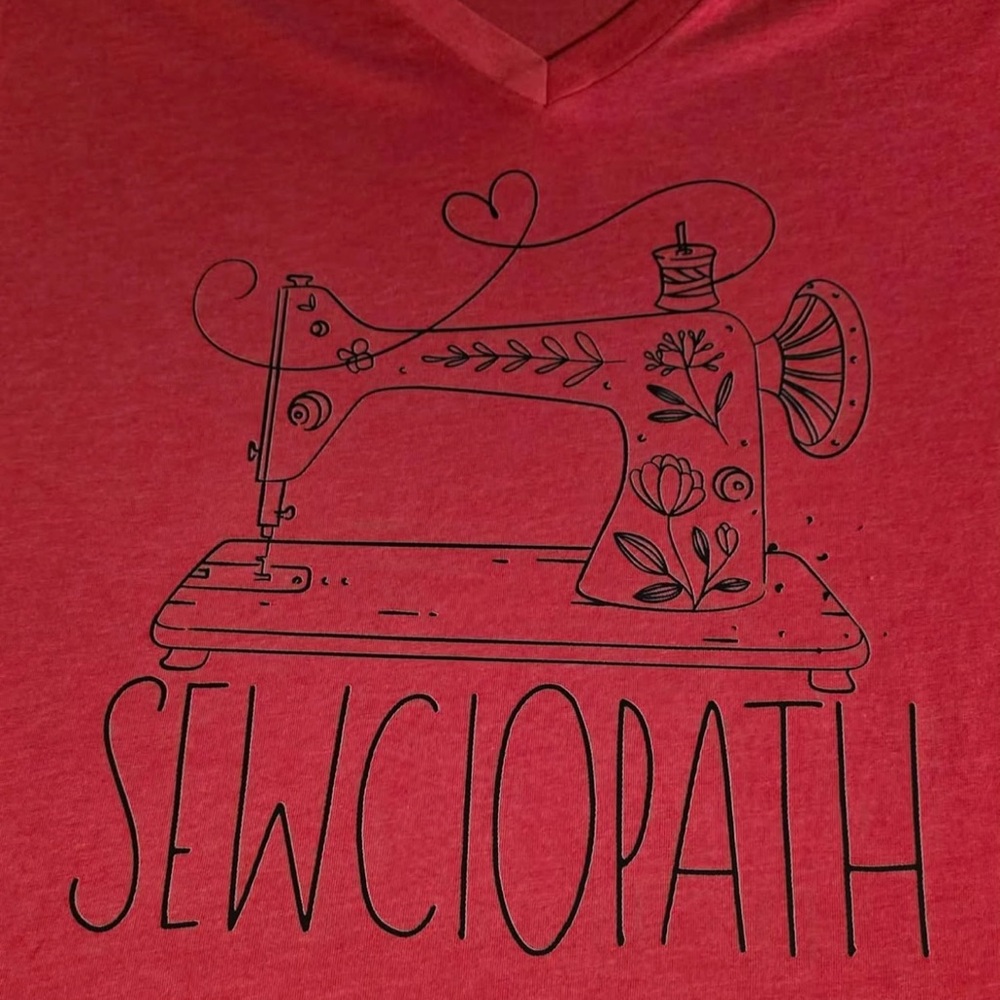 Sewciopath Graphic V-Neck Tee